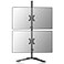 Suptek Dual LED LCD Monitor Stand up FreeStanding Desk Mount for 2 Two Screens up to 32 inch Extra Tall 315 inch Pole Heavy Duty Fully Adjustable Stand Vertical Array ML6802