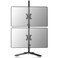 Suptek Dual LED LCD Monitor Stand up FreeStanding Desk Mount for 2 Two Screens up to 32 inch Extra Tall 315 inch Pole Heavy Duty Fully Adjustable Stand Vertical Array ML6802