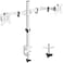 ErGear Fully Adjustable Dual Monitor Mount for 2 Screens up to 32 Inches Holds up to 176 lbs Each Arm Desk Stand White