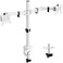 ErGear Fully Adjustable Dual Monitor Mount for 2 Screens up to 32 Inches Holds up to 176 lbs Each Arm Desk Stand White