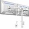 VIVO Dual Monitor Desk Mount Heavy Duty Fully Adjustable Stand Fits 2 LCD LED Screens up to 32 inches White STANDV032W