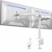 VIVO Dual Monitor Desk Mount Heavy Duty Fully Adjustable Stand Fits 2 LCD LED Screens up to 32 inches White STANDV032W