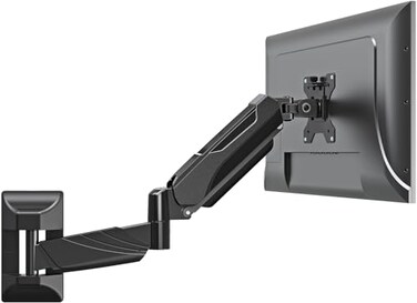 MOUNTUP Monitor Wall Mount for 1732 Inch Computer Screen Wall Mounted Arm Support 44176lbs Display Computer Monitor Arm VESA Bracket for VESA 75x75mm and 100x100mm Black