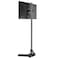 Pholiten Single Tall Monitor Mount Extra Long Computer Stand with 47 inch Pole Floor Computer Stand FreeStanding Monitor Desk Mount Support 13 to 27 inch Screen22lbs