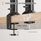 HEMUDU Dual Monitor Articulating Desk Mount Arm Stand Vertical Stack Screen Supports Two 13 to 34 Inch Computer Monitors with C Clamp