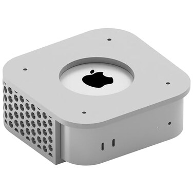 GEEKRIA Desktop Computer Under Desk Mount Compatible with Apple 2024 Mac mini M4M4 Pro 3D Printed Resin Mount Wall Mount VESA Bracket Silver
