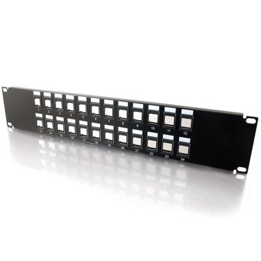 C2GCables To Go Legrand C2G Multimedia Patch Panel Blank Keystone Patch Panel Patch Panel 24 Port Black Relay Rack Patch Panel 2U Keystone Patch Panel 1 Count C2G 03857
