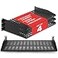 Pyle 19Inch 1U Server Rack Shelf 4 Pcs Vented Metal Shelves for Optimal Airflow Wall or Rack MountableSupports up to 110 lbs 17 x 10 Shelf Tray for Cabinets Computers Network Equipment