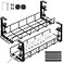 REFLYING Under Desk Cable Management Tray 315 No Drill Heavy Duty Steel Cable Tray Organizers Wire Management Tray Cable Rack with Clamp Mount Adjustable Metal Under Desk Tray Black 2 Pack