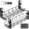 REFLYING Under Desk Cable Management Tray 315 No Drill Heavy Duty Steel Cable Tray Organizers Wire Management Tray Cable Rack with Clamp Mount Adjustable Metal Under Desk Tray Black 2 Pack