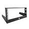 RIVECO 4U Network Rack Desktop 19 Inch 2 Post Open Frame Shelf with Reinforced Beam Free Standing Tabletop Racks for IT Server Sound AV Equipment