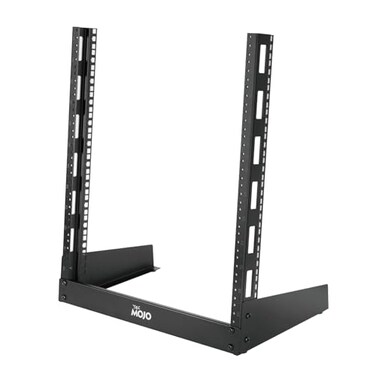 Tecmojo 2 Post 12U Desktop Server Rack Small Open Frame Rack for 19in AVDataAudioStudio Equipment Free Standing HomeOffice RackTapped Hole