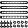 Dunzy 4 Pcs 1U Audio Rack Panel XLR Patch Panel Punched Metal HDMI Mount Connectors Recording Studio Rack Accessories for 19 Inch Enclosure Server Computer Equipment Studio16D Series