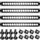 Dunzy 4 Pcs 1U Audio Rack Panel XLR Patch Panel Punched Metal HDMI Mount Connectors Recording Studio Rack Accessories for 19 Inch Enclosure Server Computer Equipment Studio16D Series