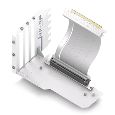 EZDIY-FAB EZDIYFAB Vertical GPU Mount with HighSpeed PCIE 40 Riser Cable Shield Series 115mm452in Flexible Extension 90 Degree Connector Only Compatible to FullOpened PCIe SlotsWhiteYIHPI3441