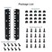 FMUSER 4U Rack Rails with M6 Rack Mount Screws and Cage Nuts Set for DIY Server and Network Switch Racks