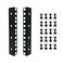 FMUSER 4U Rack Rails with M6 Rack Mount Screws and Cage Nuts Set for DIY Server and Network Switch Racks