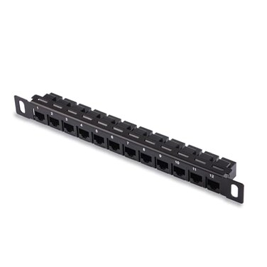 GeeekPi 12 Port Patch Panel 10inch 05U CAT6 Network Patch Panel for DeskPi RackMate T1T0T2T1 PlusT0 PlusTL1 and 10 Inch Server RackNetwork Cabinet