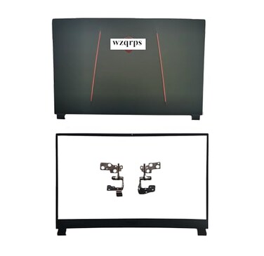 wzqrps Replacement Laptop LCD Cover Back Rear Top Lid with Front Bezel Hinges for MSI GE75 GP75 GR75 GL75 Raider 8SG 8SF 8RE 8RF MS17E1 E2 MS17E4 MS17E7 3077E2A211Y311 3077E2A213Y 3077E2A213 Black