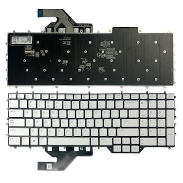 GinTai RGB Laptops Keyboard Backlit US Replacement for Dell M17 R2 M17 R3 C5VV3 0C5VV3 PK132VQ2F01 RGB White