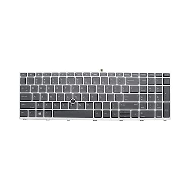 Abakoo New Backlit Laptop Keyboard Replacement for HP ProBook 650 G4 655 G4 650 G5 655 G5 with Pointer Silver Frame US L09595001 L09593001 603780134101 6037B0134201