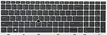 KBRPARTS Replacement Keyboard for HP EliteBook 850 G5 850 G6 755 G5 Zbook 15u G5 Zbook 15u G6 Laptop HP Elitebook 850 G6 Keyboad with Silver Frame wih Backlit with Point US Layout