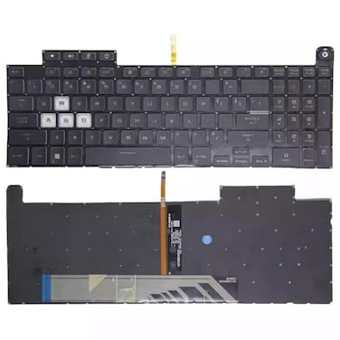 Jingelmall New Replacement Keyboard for Asus TUF A15 F15 FA507 FA507R FX507 FX507R FX507Z FX507ZM Keyboard with EachKey RGB Colorful Keyboard US Layout