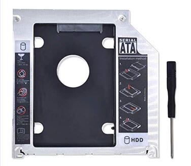 Bfenown 95mm Universal SATA 2nd HDDSSD Caddy for MacBook Pro 13 15 17 Unibody A1278 A1286 A1297 20082012 Models Replace Optical Drive