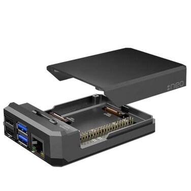 Argon Forty Aluminum Case for Raspberry Pi 4 Argon NEO Metal Pi 4 Case with Passive Heatsink Magnetic Sliding Lid GPIO HAT Access Compatible with Raspberry Pi 4 Model B 1GB2GB4GB8GB