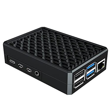 Miuzei Case for Raspberry Pi 4 Aluminum Case Passive Cooling Metal Case Enclosure Housing with Heatsink Cooler Compatible with Raspberry Pi 4 Model B