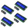 Shutao 4Pcs LCD1602 1602 LCD Module Blue Screen 16x2 Character LCD Display with IIC I2C Serial Interface Adapter Module