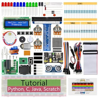 Freenove Ultrasonic Starter Kit for Raspberry Pi 5 4 B 3 B 400 Zero 2 W 820Page Detailed Tutorial Python C Java Scratch Processing Code 171 Items 108 Projects Raspberry Pi NOT Included