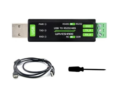 Waveshare USB to RS232485 Serial Converter Onboard Original FT232RNL Chip Features More Stable Transmission Suitable for Multiple Devices Compatible with MacLinuxAndroidWin11108187 etc