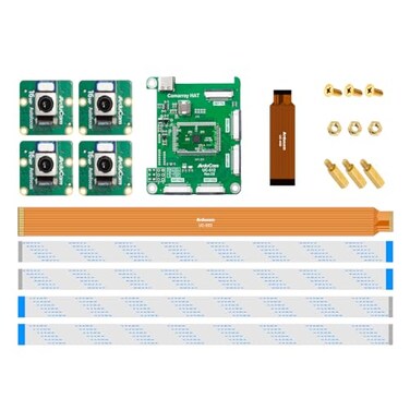 Arducam 16MP Autofocus QuadCamera Kit for Raspberry Pi 16MP IMX519 Autofocus Synchronized Pi Camera Compatible with Nvidia Jetson Board