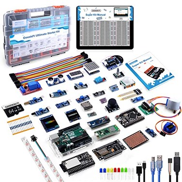 GeeekPi Ultimate Starter Kit Comes with Raspberry Pi Pico w UNO R3 Mega2560 ESP32WROVER ESP8266 Sensor Board Module for Raspberry Pi Beginners Software Engineer MicroPython Programming