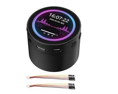 Wonrabai ESP32S3 185inch Round Touch LCD Development Board 360x360 Supports WiFi BLE 5 AI Speech Smart Speaker Box Support AI Interaction and Offline Voice Control with Speaker Box