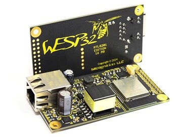 Silicognition wESP32 ESP32 with Isolated Ethernet and 13W IEEE 8023at PoE 16MB Flash MicroPython Arduino ESPIDF Compatible