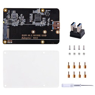 GeeekPi M2 NVME SSD Storage Expansion Board for Raspberry Pi 4 Only Supports M2 NVME SSD Pi Board Not Included
