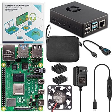 Vilros Raspberry Pi 4 4GB Basic Starter Kit with FanCooled HeavyDuty Aluminum Alloy Case