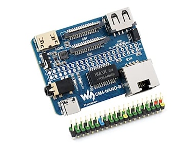 waveshare Nano Base Board B for Raspberry Pi Compute Module 4 Same Size as CM4 with Standard CM4 Socket Raspberry Pi 40PIN GPIO Gigabit Ethernet USB20 DSI CSI HDMI 35mm Audio Jack etc