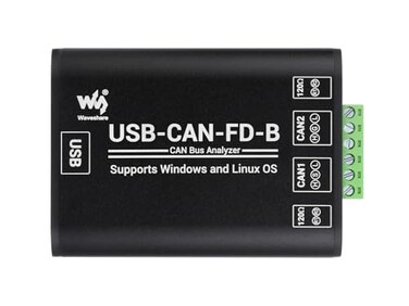 Waveshare Industrial Grade CANCAN FD Bus Data Analyzer USB to CAN FD Adapter CANCAN FD Bus Communication Interface Card CANCAN FD Protocol Data Analyzer Support Windows and Linux