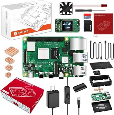 &iuml;&frac14;&sup2;&acirc;&circ;ž&iuml;&frac14;&sup2;&iuml;&frac12;&iuml;&frac12;&ldquo;&iuml;&frac14;&acute;&iuml;&frac12;&hellip;&iuml;&frac12;&fnof;&iuml;&frac12;&circ; RasTech Raspberry Pi 4 4GB Starter Kit with Pi 4 4GB Board 32GB Card 4 Copper Heatsink 2 HD Out Cable 5V 3A Power Supply with ONOff Case Cooling Fan Card Reader Screwdriver