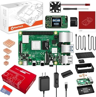 &iuml;&frac14;&sup2;&acirc;&circ;ž&iuml;&frac14;&sup2;&iuml;&frac12;&iuml;&frac12;&ldquo;&iuml;&frac14;&acute;&iuml;&frac12;&hellip;&iuml;&frac12;&fnof;&iuml;&frac12;&circ; RasTech Raspberry Pi 4 8GB Starter Kit with Pi4 8GB Boardwith 32GB Card 4 Copper Heatsink 2 Micro HD Out Cable 5V 3A Power Supply with ONOff Case Cooling Fan Card Readers S
