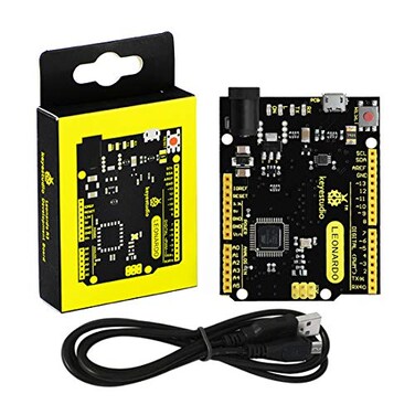 KEYESTUDIO Leonardo R3 Microcontroller Development Board with USB Cable Kit for Arduino Project