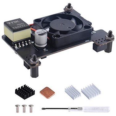GeeekPi Isolated PoE HAT for Raspberry Pi 4 Support IEEE 8023af or 8023at PoE Standardwith Cooling Fan 30x30x7mm for Raspberry Pi 4 Model B 3B 3B Plus