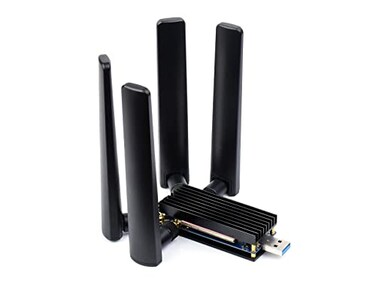 Waveshare 5G DONGLE Module Quad Antennas USB31 Port Aluminum Alloy Heatsink M2 Key B Interface 5G Module Not Included