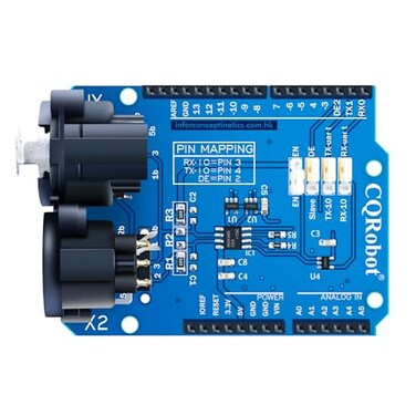 CQRobot DMX Shield MAX485 Chipset Compatible with Arduino Motherboard RDM Capable with XLR 3Pin MaleFemale Connectors Device into DMX512 Network LEDMusic Remote Device Management Capable