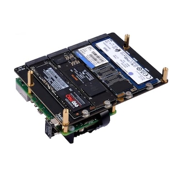 GeeekPi N16 Quad M2 MKey NVMe SSD HAT for Raspberry Pi 5 Support M2 NVMe MKey 2230224222602280 SSDs