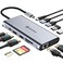 UtechSmart USB C Hub 3 HDMI Docking Station Triple Display 12 in 1 USB C Laptop Adapter with 4K HDMI PD30 SD TF Card Reader Gigabit Ethernet for MacBook ProAirM1M2 Windows