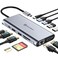 UtechSmart USB C Hub 3 HDMI Docking Station Triple Display 12 in 1 USB C Laptop Adapter with 4K HDMI PD30 SD TF Card Reader Gigabit Ethernet for MacBook ProAirM1M2 Windows